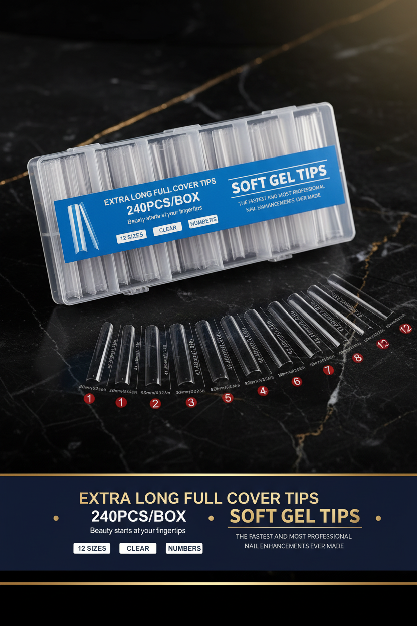 240pcs Square Nail Tips