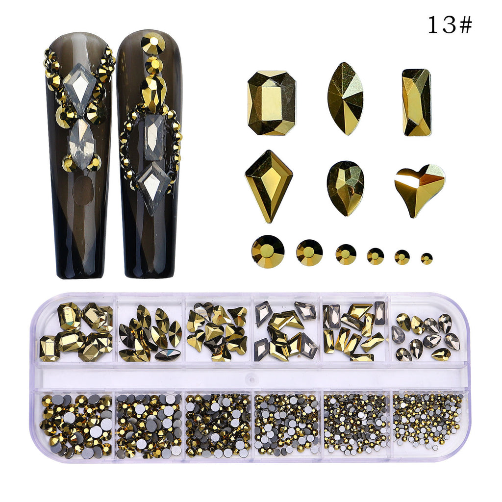 12 Grid Nail Charm Collection