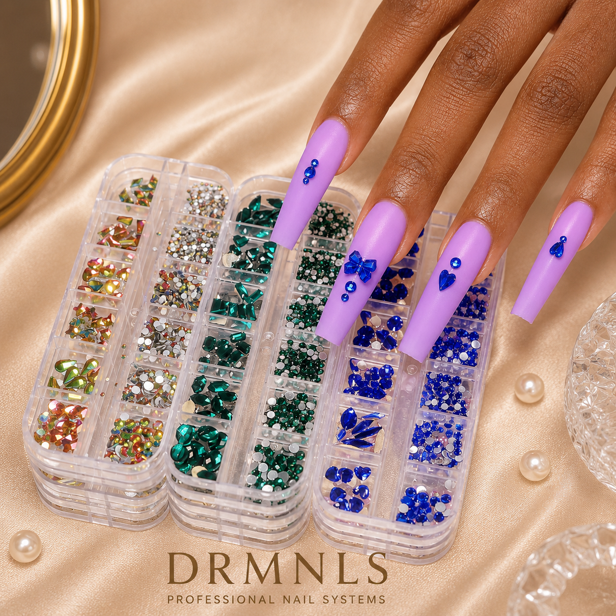 12 Grid Nail Charm Collection