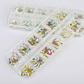 120 PCS Mixed Shapes Glass Crystal AB